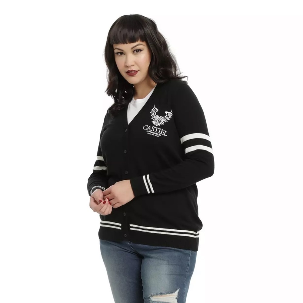 🎉HP🎉Rare Supernatural Cardigan Jersey Style Button Down Bomber price fairly firm